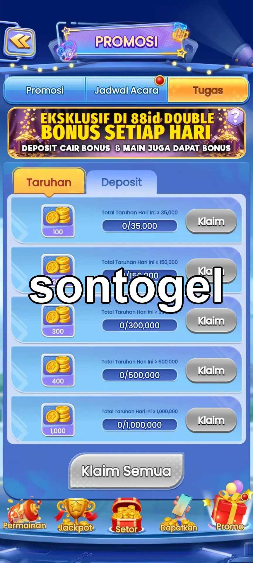 sontogel Tangkapan Layar Resmi APK
